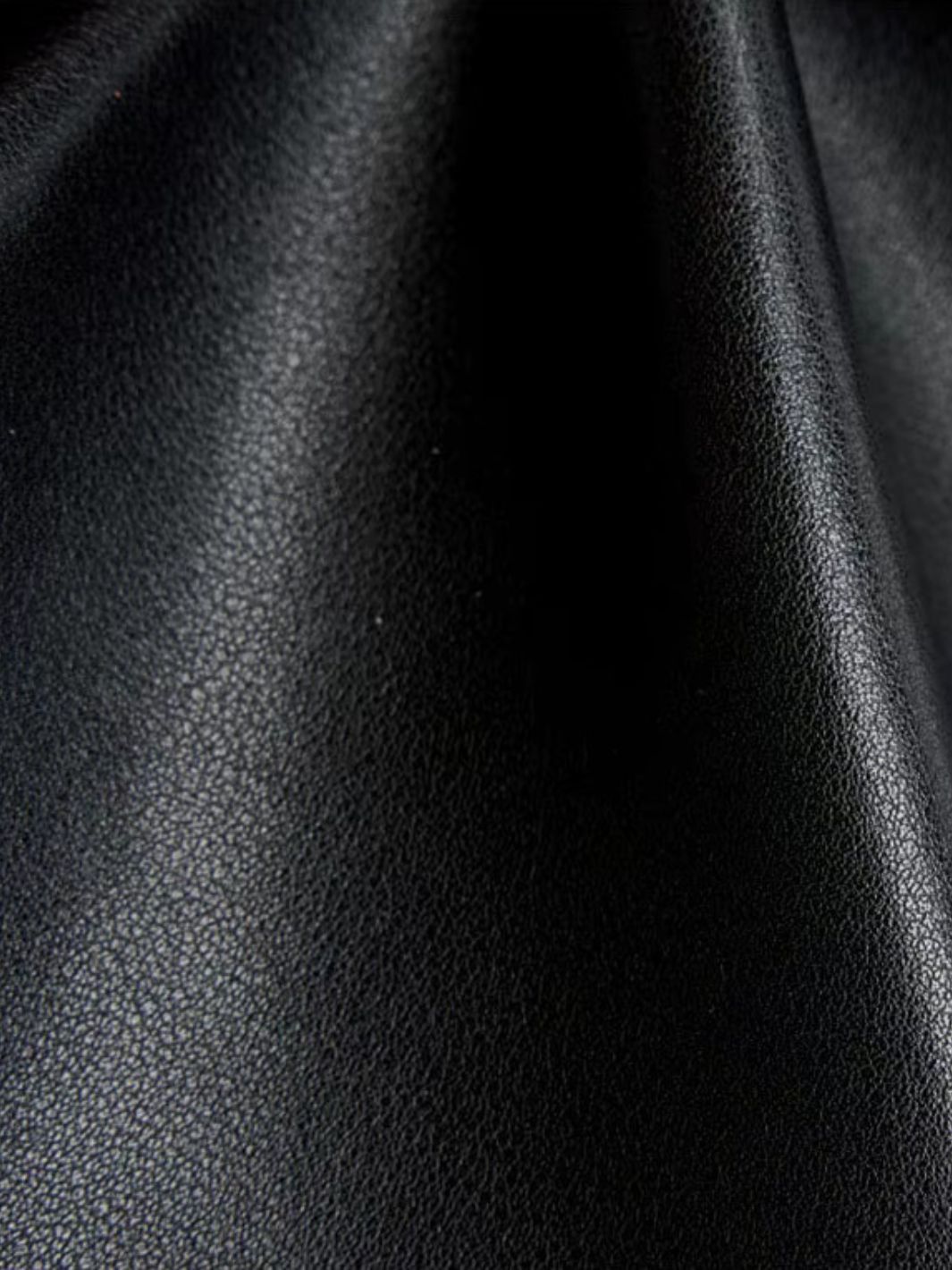 Large half-moon leather bag