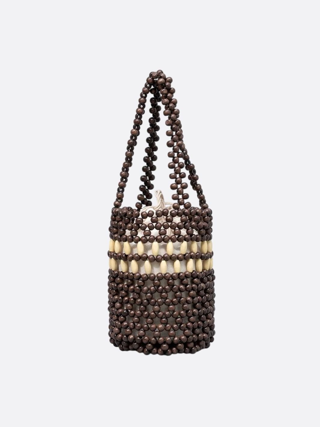 sac perle marron foncé