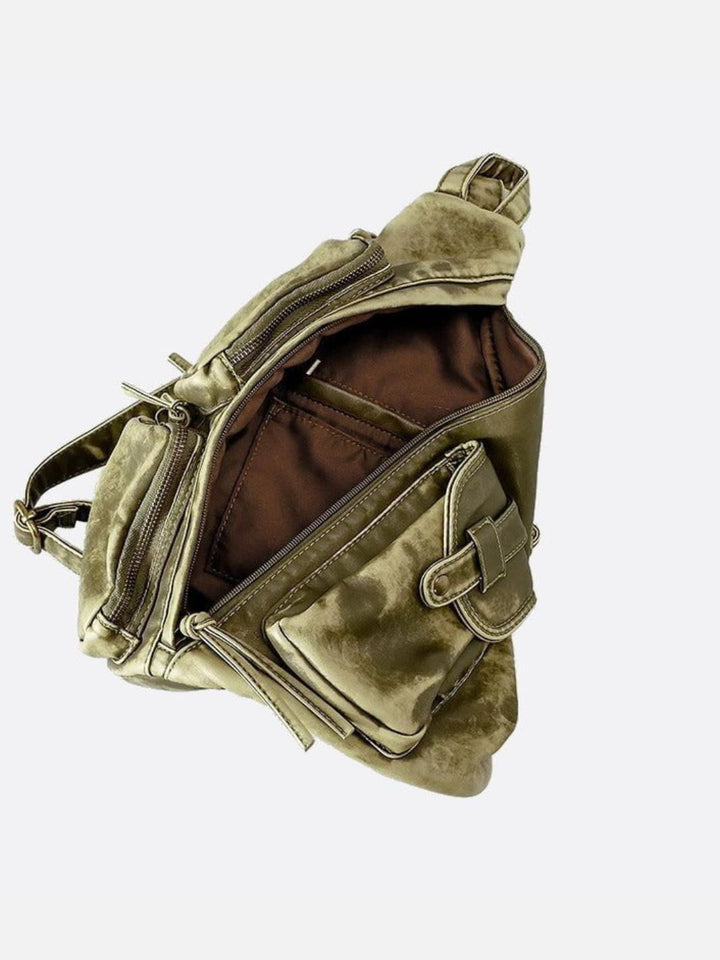 Soft leather backpack