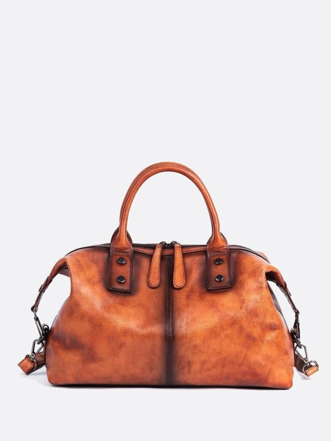 Sac à main cuir vintage camel