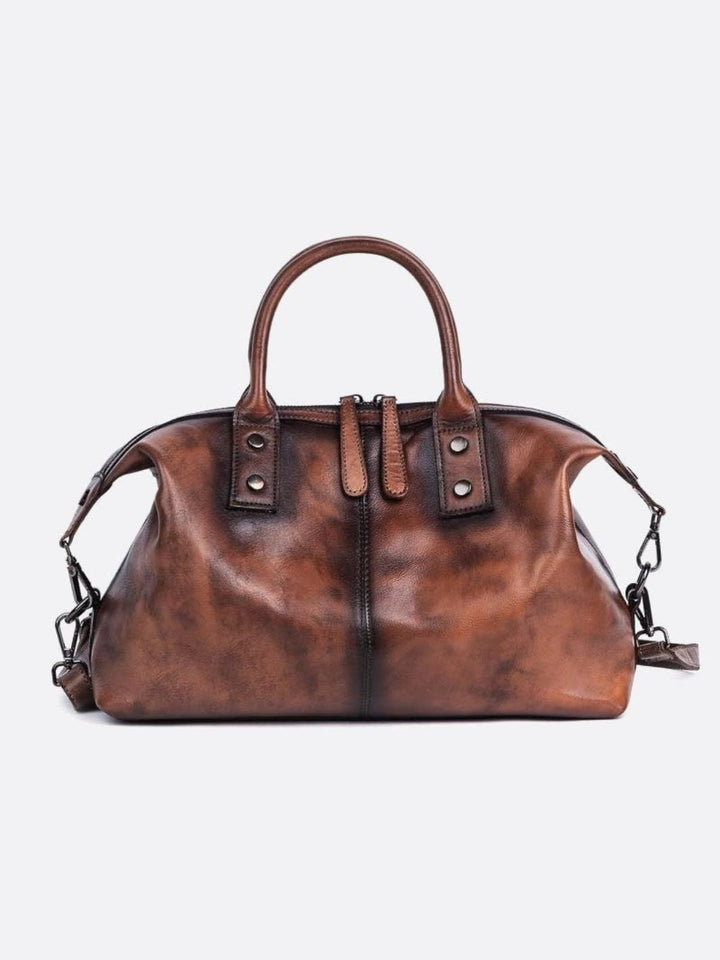Sac à main cuir vintage marron