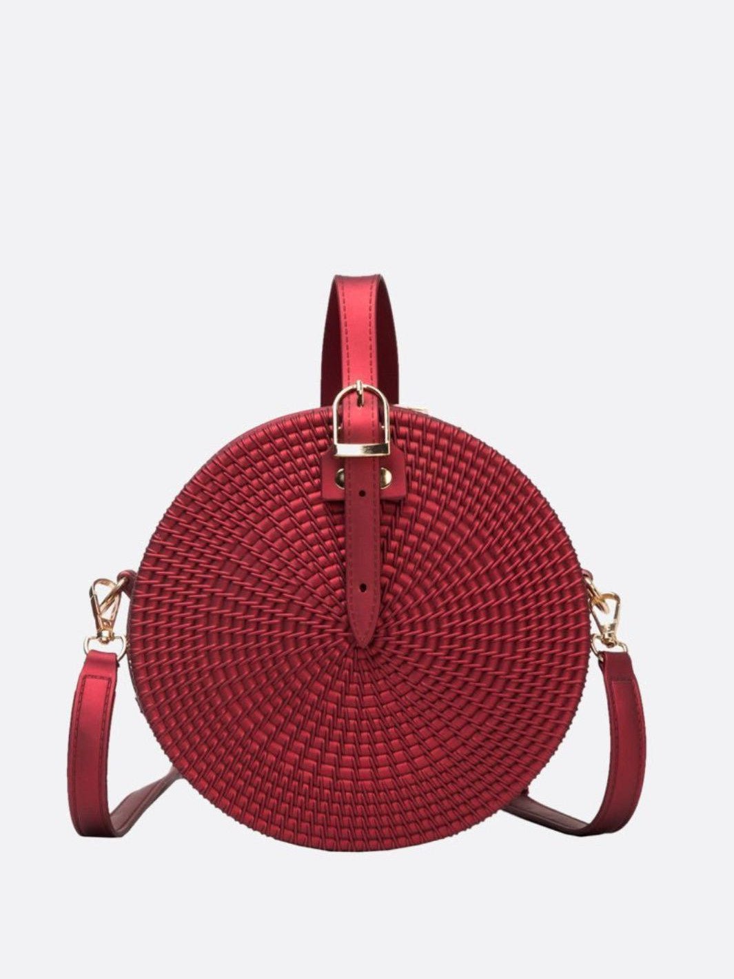 Sac cuir rouge