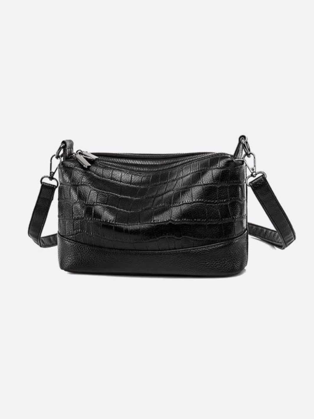 Sac bandoulière multipoches noir