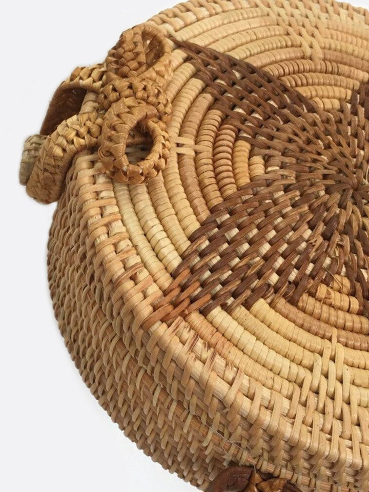 Rattan shoulder bag