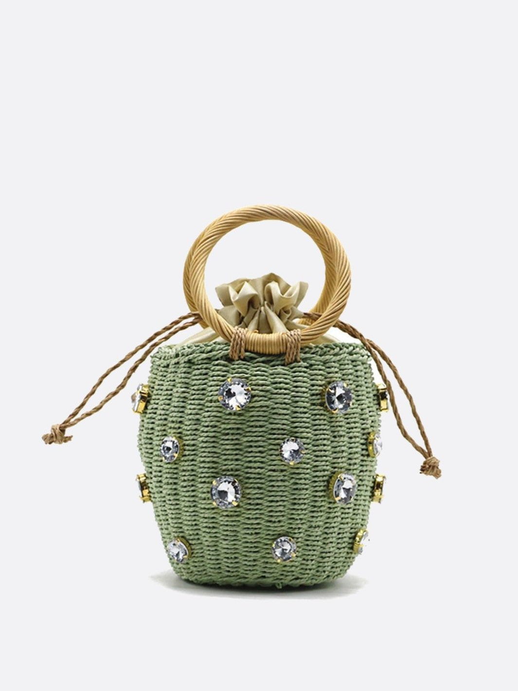 Sac en corde tressée vert