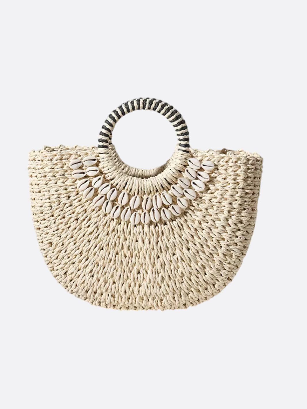 sac paille blanc