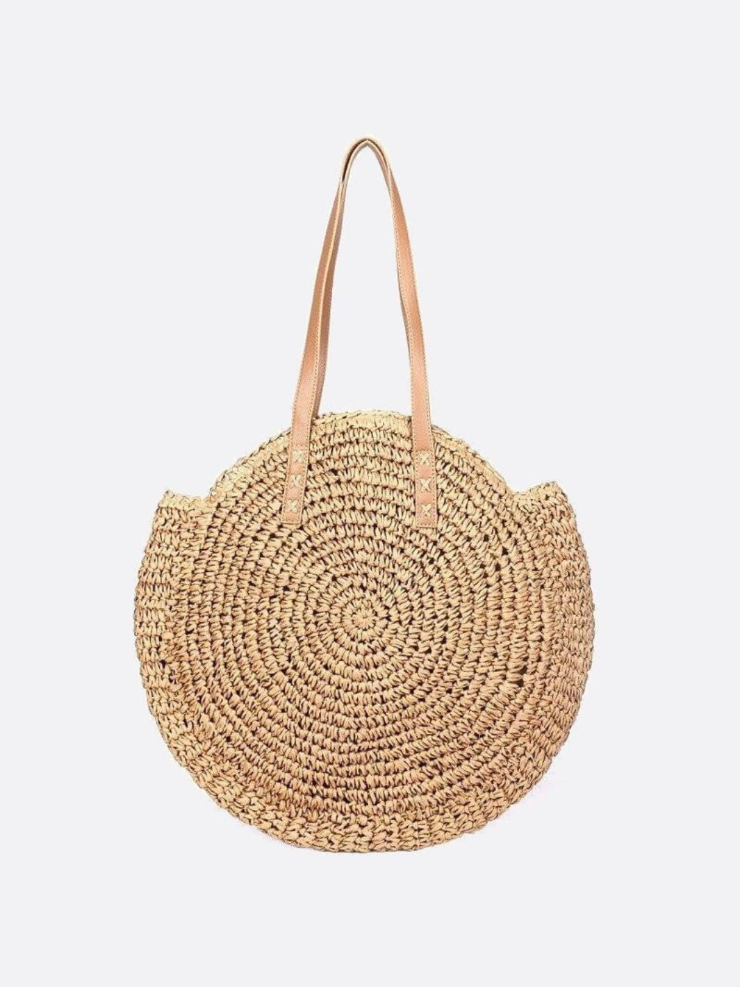 Sac paille couleur beige
