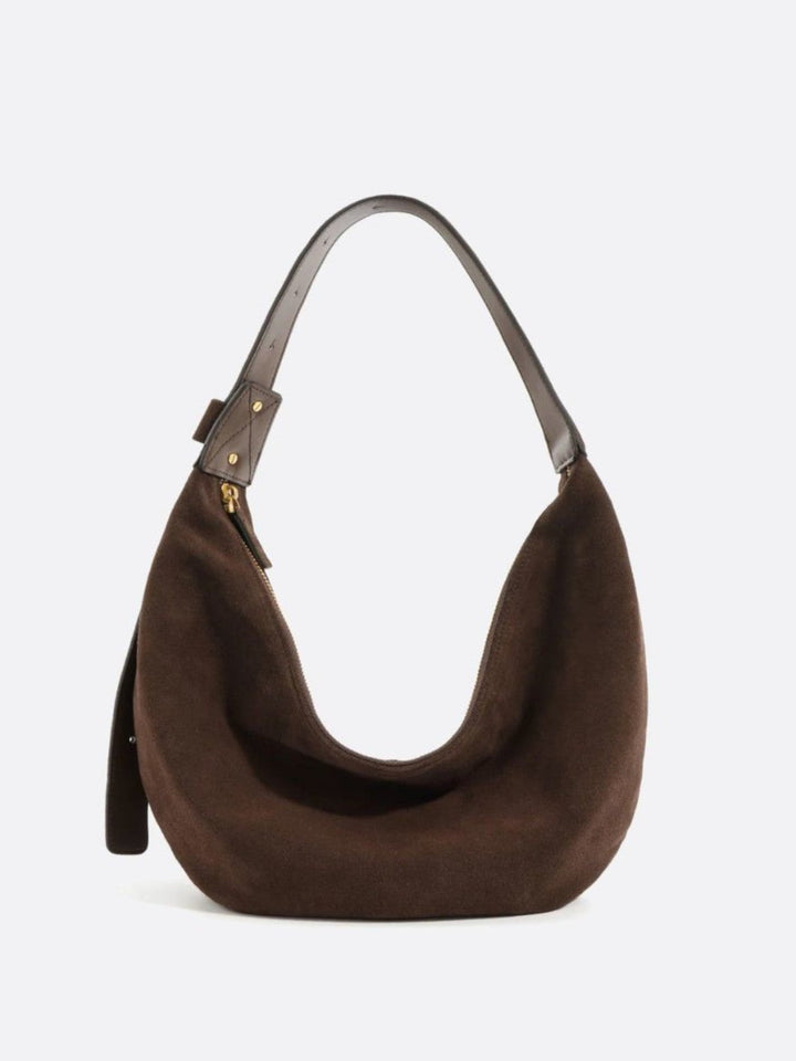 Suede hobo bag