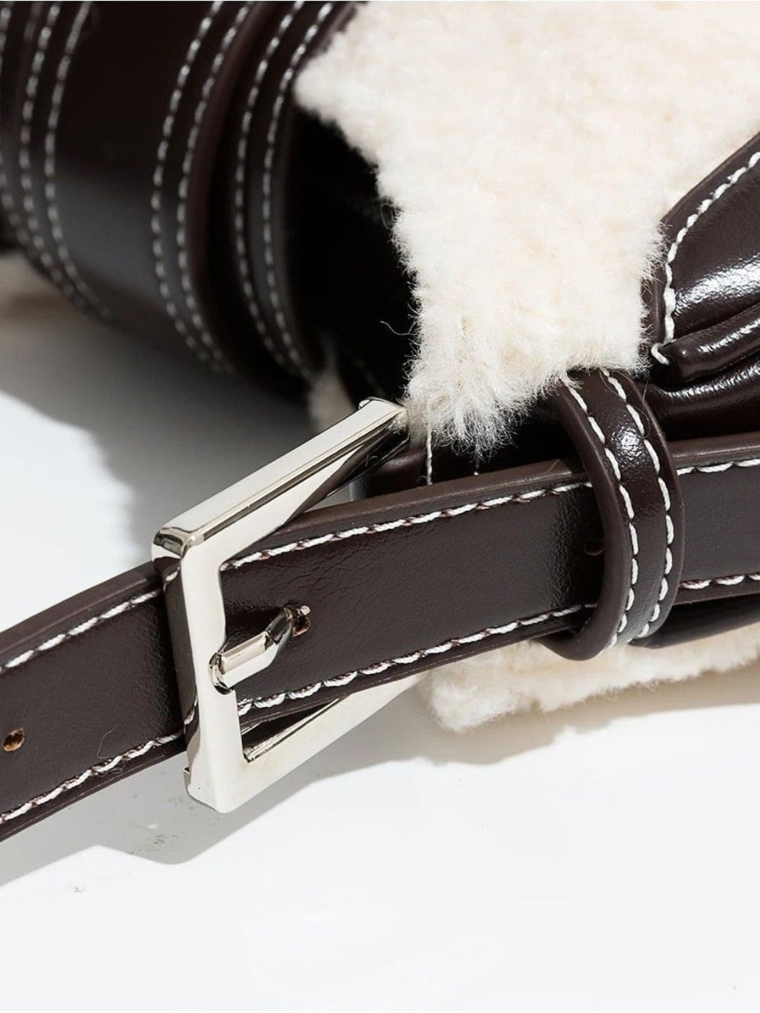 Fur and leather bag