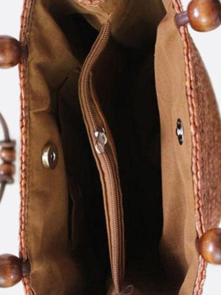 Straw shoulder bag 