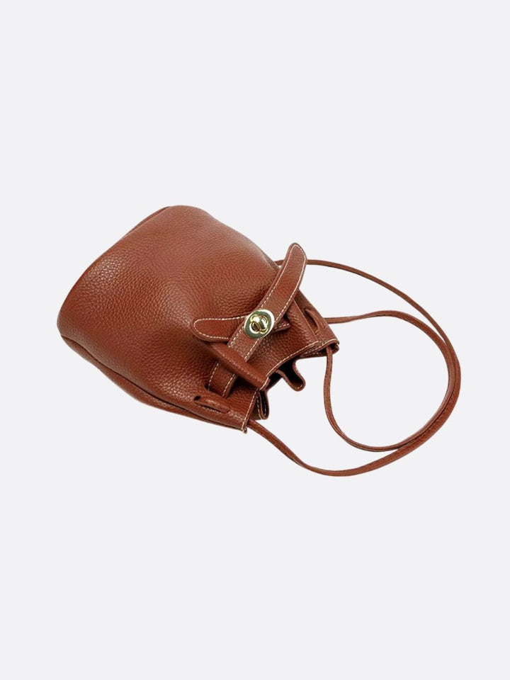 Leather bucket bag