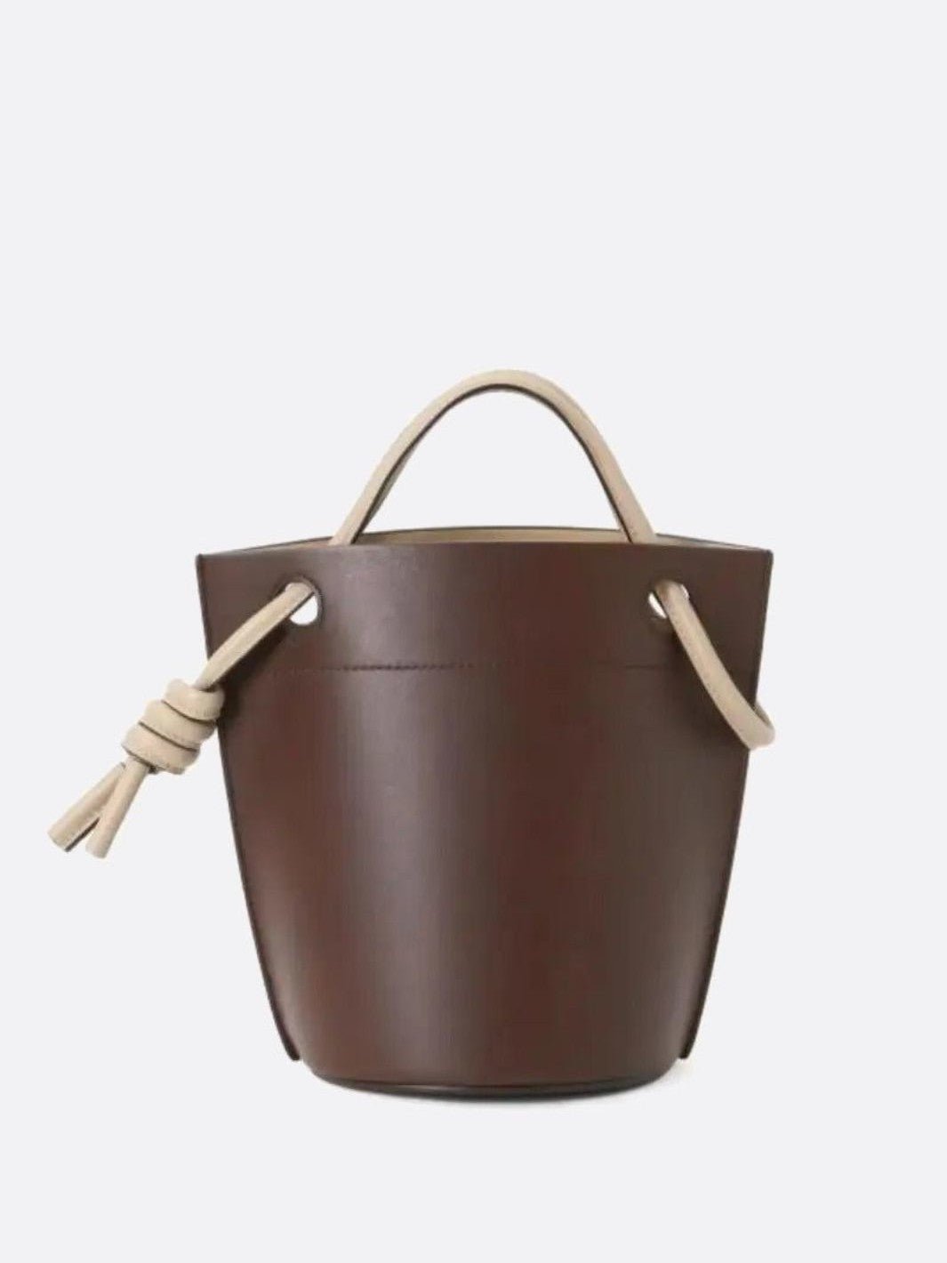Sac seau cuir marron