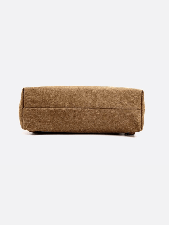 Canvas bag carried on the shoulder and back
